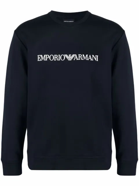 Emporio Armani logo-print crew-neck sweatshirt