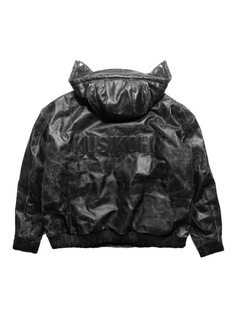 KUSIKOHC leather bomber jacket
