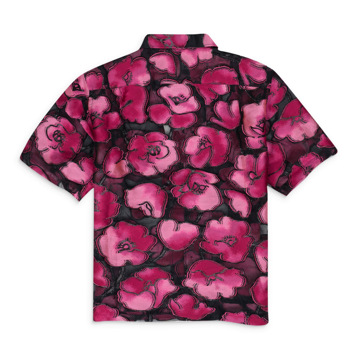 Pink Floral Camp Shirt