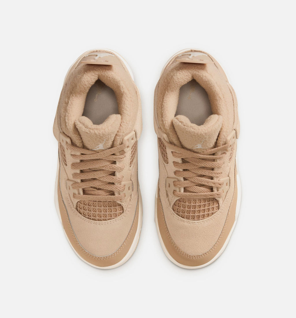 Air Jordan 4 Retro Cozy Girl – Preschool Lifestyle Shoe in Hemp/Light Orewood Brown