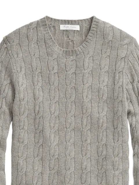 Ralph Lauren Purple Label cable-knit crew-neck sweater