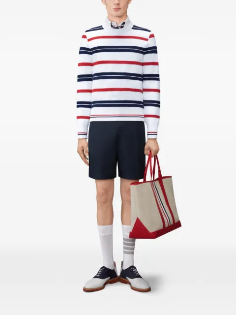 Thom Browne repp stripe rwb pullover