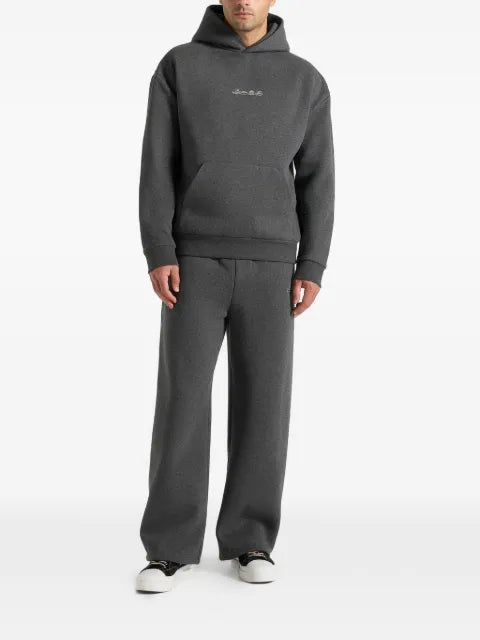 Manière De Voir S001 in charcoal grey signature relaxed fit hoodie