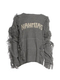Nahmias crew-neck fringed distressed sweater