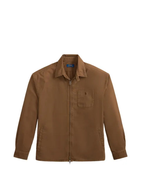 Polo Ralph Lauren Pony-embroidered zip-up shirt jacket