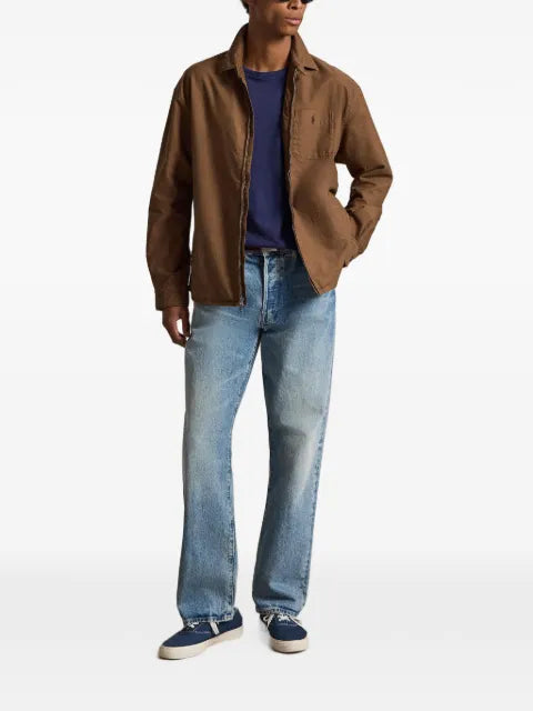 Polo Ralph Lauren Pony-embroidered zip-up shirt jacket