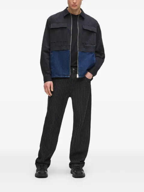 Karl Lagerfeld Jeans twill and denim overshirt