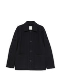 SANDRO button-fastening wing-collar jacket
