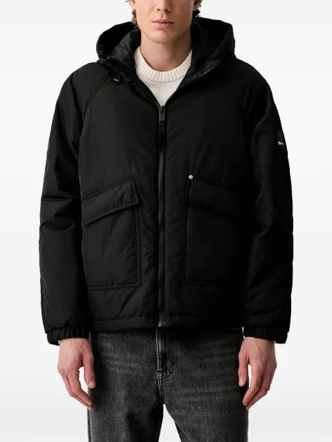 Karl Lagerfeld Jeans hooded raglan-sleeve jacket