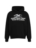 Pleasures Illegal graphic-print drawstring hoodie