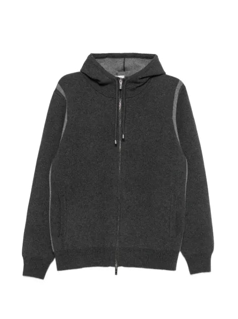 PANICALE zip-up drawstring hoodie