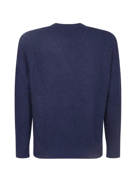 AMARANTO  ribbed-knit raglan-sleeve sweater