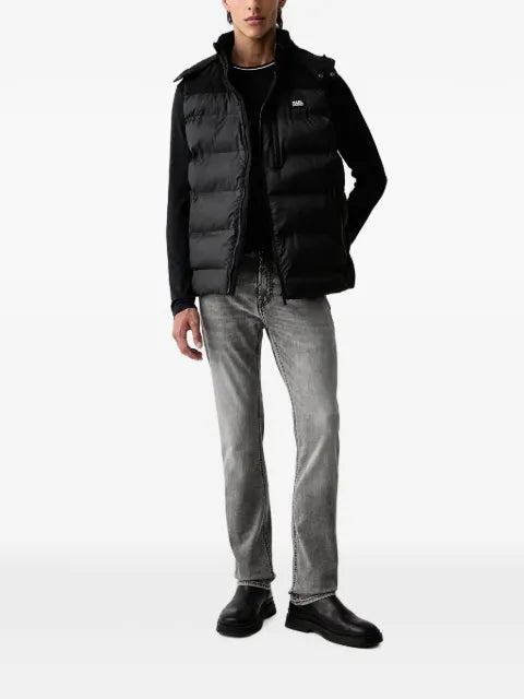 Karl Lagerfeld quilted hooded gilet