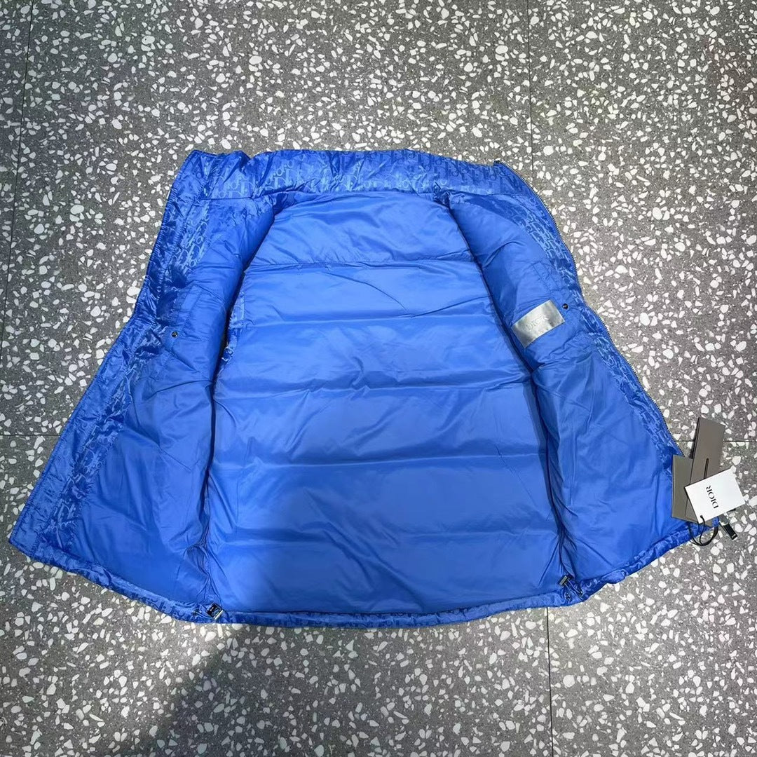 Dior Blue Oblique Monogram Down Vest