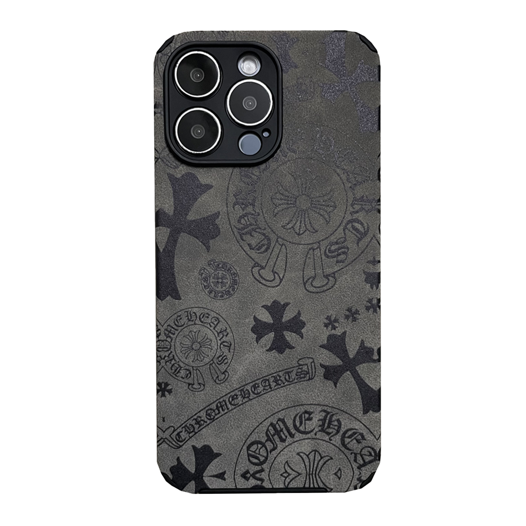 Chrome Heart  Leather iPhone Case