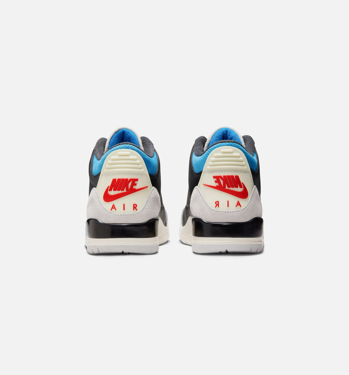 Air Jordan 3 Retro OG Rare Air Men's Shoes - Black Chile Red Neutral Grey