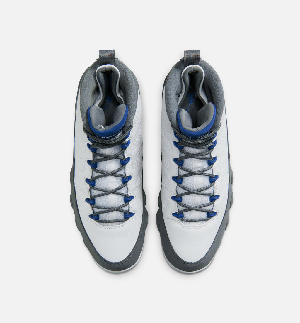 Air Jordan 9 Retro Flint Grey Men's Shoes - White/Blue/Grey
