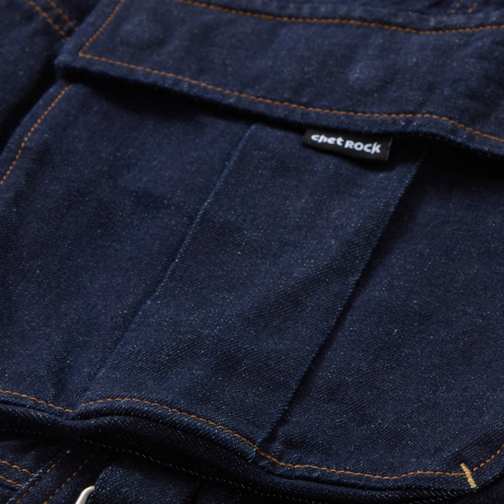 Chet Rock Pagoria Jorts: Blue Rinse Wash