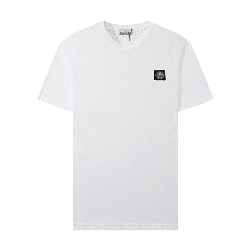 Stone Island Compass Patch Chest Badge Short‑Sleeve Cotton Tee