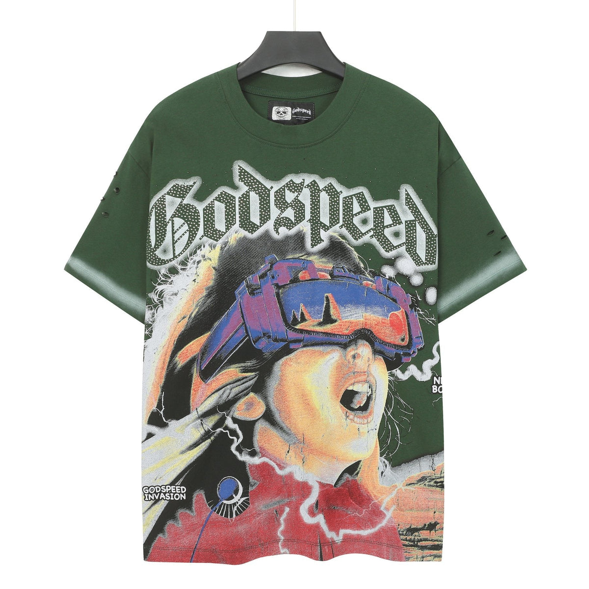 Godspeed New Born Rhinestone Graphic T-Shirt