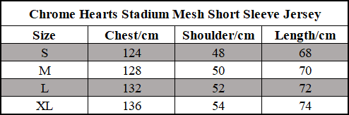 Chrome Hearts Stadium Mesh Short Sleeve Jersey Black