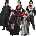 Halloween Men & Women Vampire Skeleton Gothic Cosplay Couple Sets