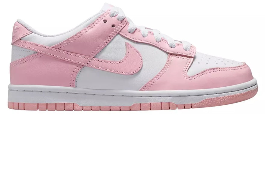 Big Kid's Nike Dunk Low White/Med Soft Pink-White (FB9109 125)