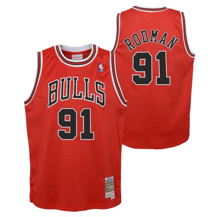 Kids M&N Chicago Bulls Swingman Jersey Dennis Rodman