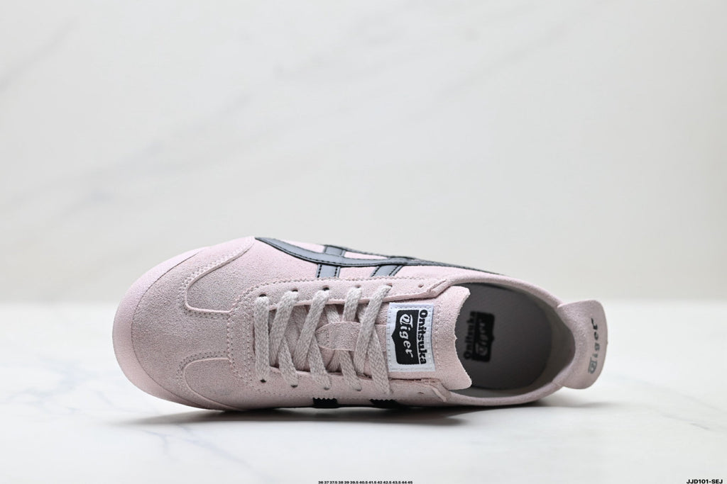Onitsuka Tiger Retro Low Top Pale Pink Black Unisex Shoes Style 23