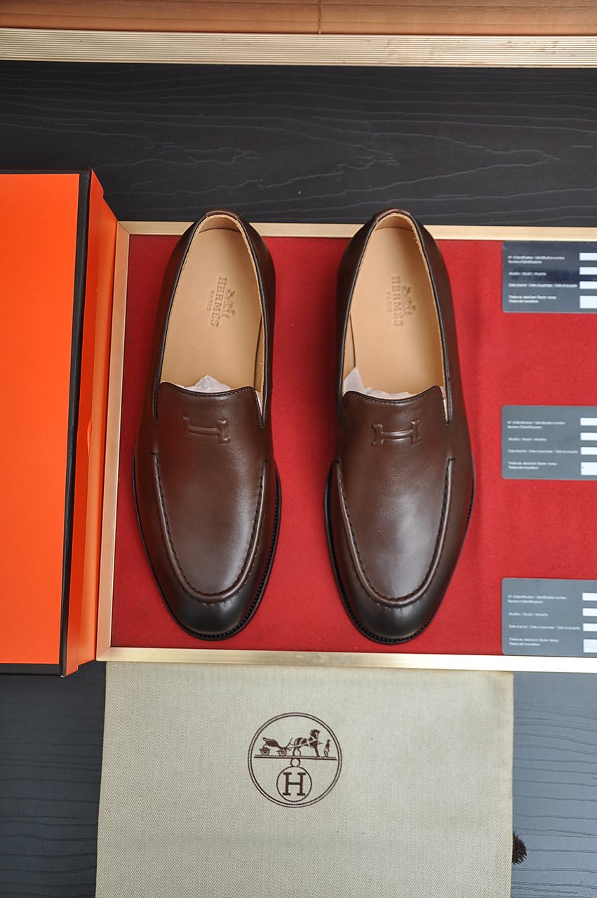 Hermès Stitched Apron Loafers