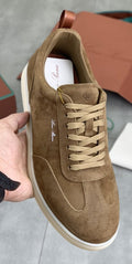 Loro Piana Paneled Low-Top Lace-Up Shoes