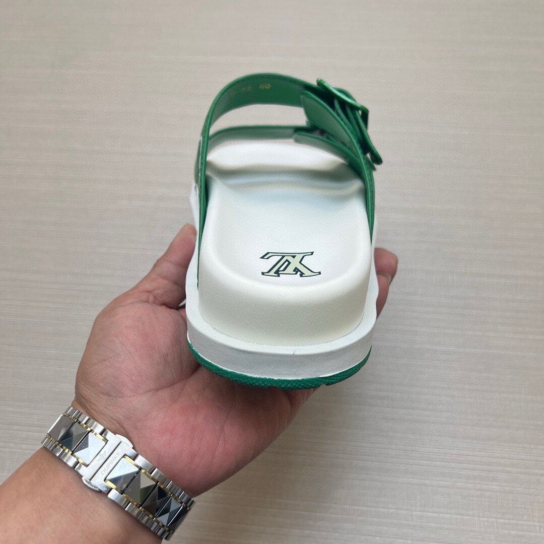Louis Vuitton Double-Buckle Slide Sandals